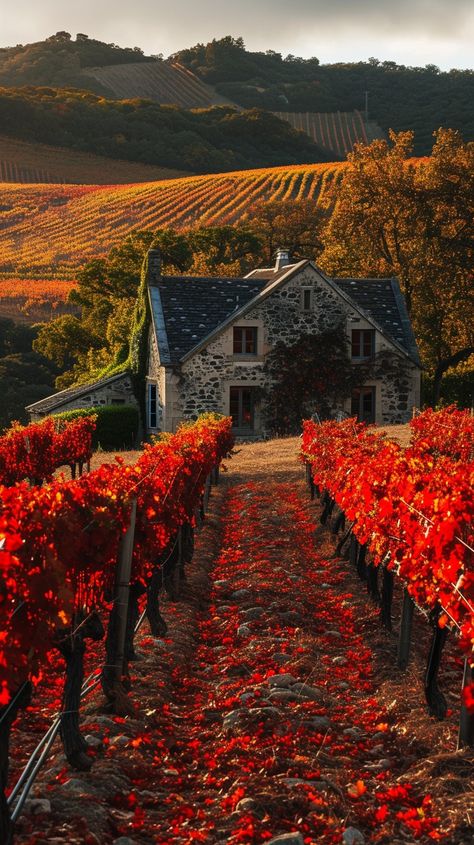 "Autumn Vineyard Retreat: A quaint #stonehouse stands at the end of a vineyard ablaze with #fallcolors. #autumnretreat #vineyardviews #cozyhome #naturephoto #download and 📝 Prompt 👉 https://stockcake.com/i/autumn-vineyard-retreat_294644_59933" Autumn Vineyard, Blonde Women, Autumn Colors, Stone House, Halloween Girl, Nature Photos, Blue Sea, Cozy House, Free Stock Photos