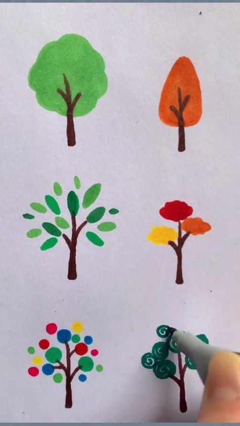 Learn How to Draw Trees with Easy Lessons in 2022 | Art drawings for kids, Hand art drawing, Drawings How To Draw Trees, Draw Trees, Drawings For Kids, Hand Art Kids, Art Kits For Kids, 2022 Art, Easy Lessons, Easy Drawings For Kids, Easy Doodle Art