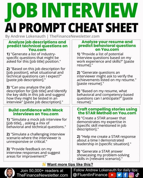 Andrew Lokenauth on LinkedIn: I've received many 6-figure job offers because I was the most prepared for… | 18 comments Star Method, Mock Interview, Job Tips, Job Offers, Leadership Lessons, Building Confidence, Job Interview Questions, Interview Preparation, Interview Tips