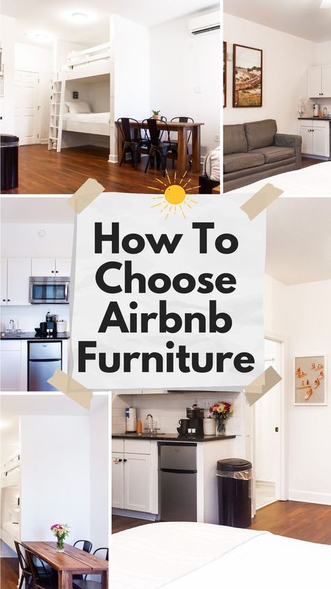 Airbnb Furniture: Where To Buy It & What To Look For Best Airbnb Furniture, Short Term Rental Furniture, Furnish Airbnb, Air B&b Hosting, Airbnb Furniture Ideas, Airbnb Home Decor, Setting Up An Airbnb, Decorating An Airbnb, Cute Airbnb Ideas