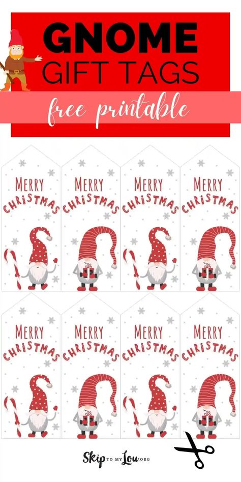 gnome gift tags PIN Free Printable Neighbor Christmas Gift Tags, Gnome Christmas Tags, Christmas Tags Printable Free Templates, Printable Christmas Tags Free, Christmas Gift Tags Free Printable, Christmas Gift Tags Printable Templates, Gnome Tags, Gnome Gift Tags, Free Christmas Tags