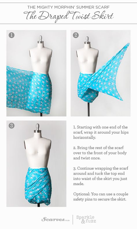 Diy Sarong Skirt, How To Tie A Sarong, Twist Skirt, Scarf Sarong, Scarf Skirt, Convertible Clothing, Twisted Skirt, Sarong Wrap, Sarong Skirt