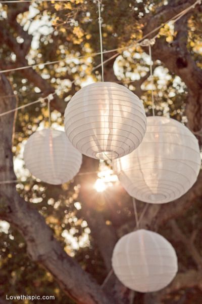 lanterns - $5 - Ikea They look really good for a baby shower and they would be great for like, a wedding. Lanterns In Trees, Lantern Photography, Lanterns Hanging, White Paper Lanterns, Paper Lanterns Wedding, Baby Room Lighting, Japanese Lanterns, Paper Lampshade, Wedding Lanterns