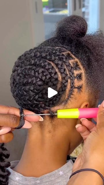 Braids In The Back Updo Black Hair, Braid Hairstyles With Ponytail, Braid Hair Hairstyles Black Women, Box Braids In The Back Hairstyles, One Braids Hairstyles, Holiday Hair Styles For Black Women, Stitch Braids With Crochet Hair, Curly Braided Mohawk Hairstyles, Quick Concert Hairstyles