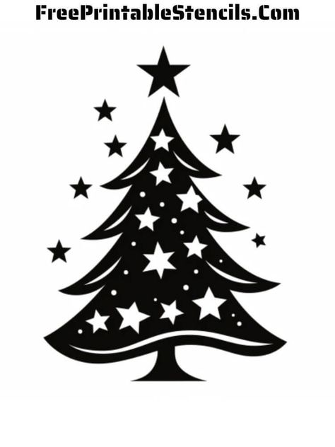 Christmas Tree Clipart Black And White, Christmas Tree Stencil, Christmas Tree Silhouette, Christmas Tree Clipart, Christmas Stencils, Silhouette Christmas, Free Stencils, Silhouette Stencil, Bible Coloring