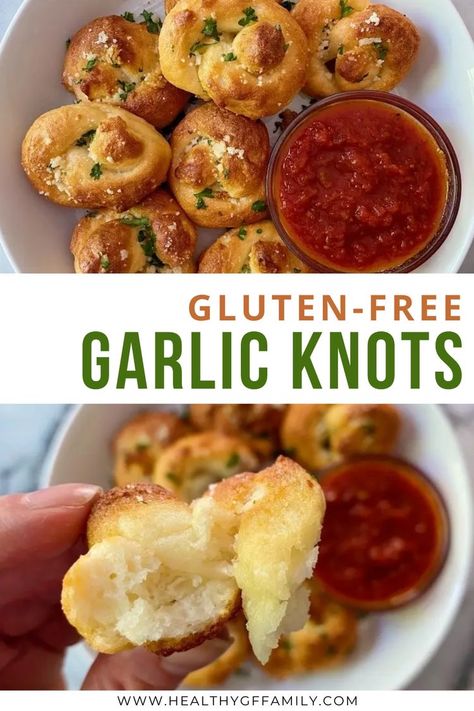 gluten free garlic knots #glutenfreerecipes www.healthygffamily.com Glutenfri Baking, Gluten Free Appetizers, Garlic Knots, Homemade Gluten Free, Gluten Free Recipes For Dinner, Ground Beef Recipes For Dinner, Gluten Free Dairy Free Recipes, Gluten Free Eating, Recipes For Dinner