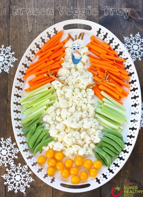 Frozen Dessert Table, Vegetable Trays, Christmas Veggie Tray, Vegetable And Fruit Tray, Kids Vegetables, Super Healthy Kids, Vegetable Tray, Pizza Recipes Easy, Frozen Theme Party