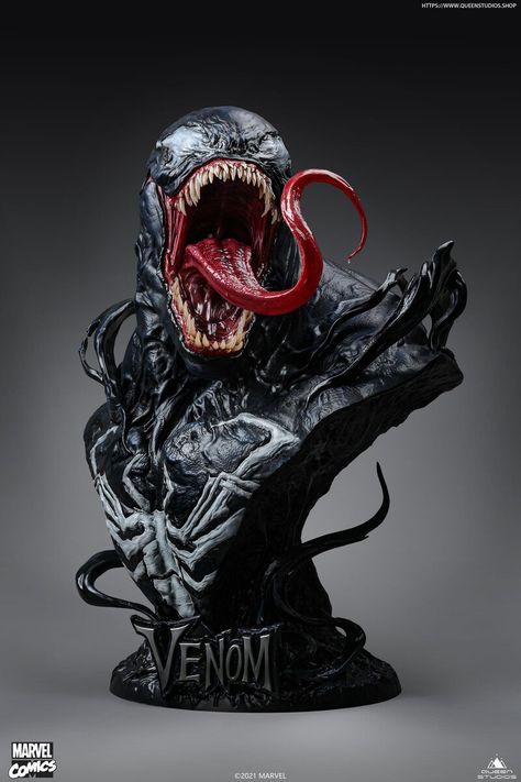 ArtStation - Venom Life Size Bust Venom Figure, Marvel Statues, Bust Statue, Marvel Figure, Creature Artwork, Phone Wallpaper For Men, Marvel 3, Concept Art Drawing, Ink Sketch