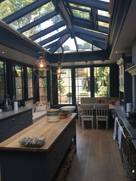 Kitchen Conservatory Extension, Conservatory Extension Ideas, Kitchen Orangery, Greenhouse Kitchen, Small House Extensions, Conservatory Extension, Kitchen Conservatory, Orangery Extension, Conservatory Kitchen