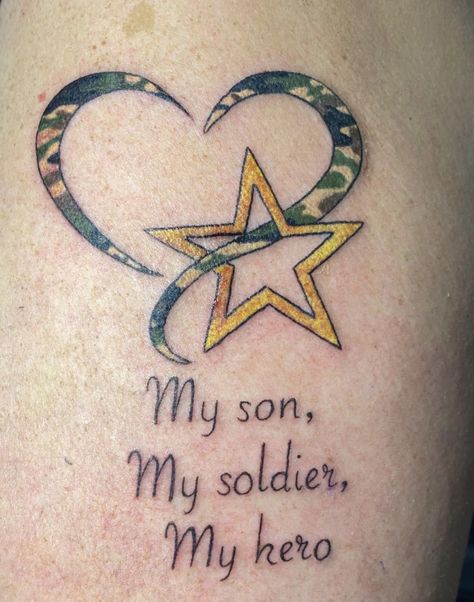 Army Girlfriend Tattoo, Army Tattoo Ideas For Women, Military Wife Tattoos, Army Mom Tattoos, Us Army Tattoos, Army Mom Quotes, Simple Tattoo With Meaning, Girlfriend Tattoos, Grandma Tattoos