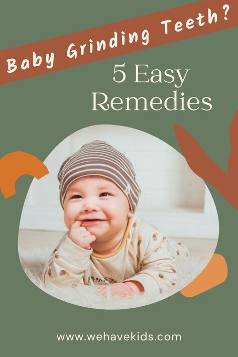 If your baby is grinding their teeth, don't panic! Here are five easy remedies that any parent can use to relieve bruxism in their child. Grinding Teeth At Night, Teeth Grinding, Tooth Pain, Grinding Teeth, Baby Teeth, Parenting