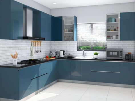 Parallel Kitchen Design, L Shaped Modular Kitchen, Kitchen Colour Combination, Modular Kitchen Cabinets, Kitchen Design Color, Kitchen Modular, Kabinet Dapur, Kitchen Cupboard Designs, Modular Kitchen Designs