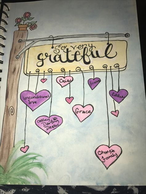 Grateful Grateful Drawing Ideas, Gratitude Board Ideas, Grateful Painting, Grateful Drawing, Grateful Pictures, Gratitude Drawing, Gratitude Poster, Positive Journal, Gratitude Board