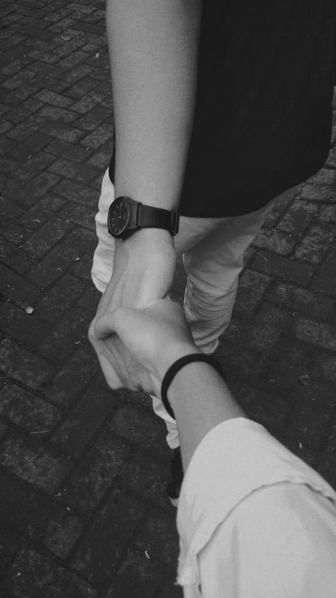 Black, Holding Hands, Black And White, Road, White