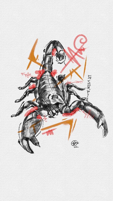 Zodiak illustration Scorpio Graphic Design, Art, Design, Graphic Design Illustration, Design Illustration, Illustration Design, Humanoid Sketch