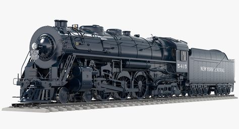 Vintage Classic Restored - New York Central Hudson J3a Steam Locomotive, Dhiraj Subbaiah on ArtStation at https://www.artstation.com/artwork/0ZAny Train Nyc, Live Steam Locomotive, New York Central Railroad, Steam Engine Model, Lego Train, Hobby Trains, Passenger Train, Lego Trains, Railroad Photos