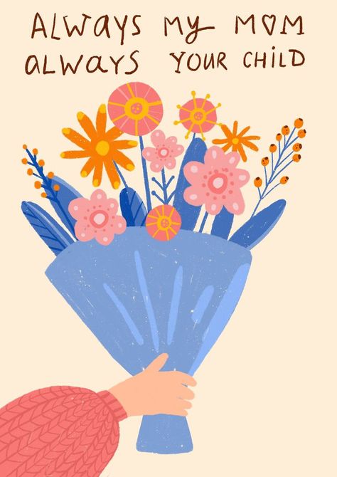 Mother’s Day Postcards, Happy Mother's Day Cute Illustration, Mothers Day Poster Design Ideas, Mothers Illustration, Mother Day Illustration, Mothers Day Illustration Art, Mothers Day Poster Design, Happy Mothers Day Illustration, Mothers Day Aesthetic