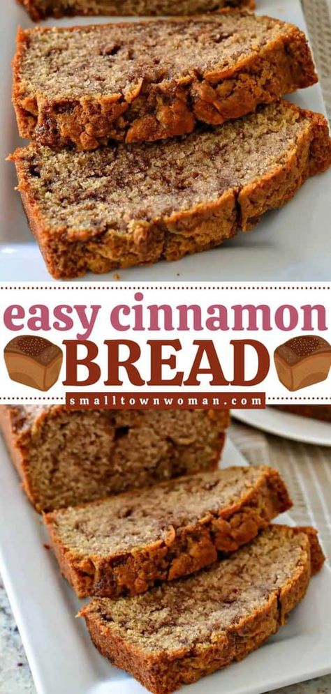 Easy Cinnamon Bread, Cinnamon Recipe, Muffins Blueberry, Bread Cinnamon, Cinnamon Bread Recipe, Cinnamon Swirl Bread, Bread Breakfast, Swirled Bread, Brunch Recipe