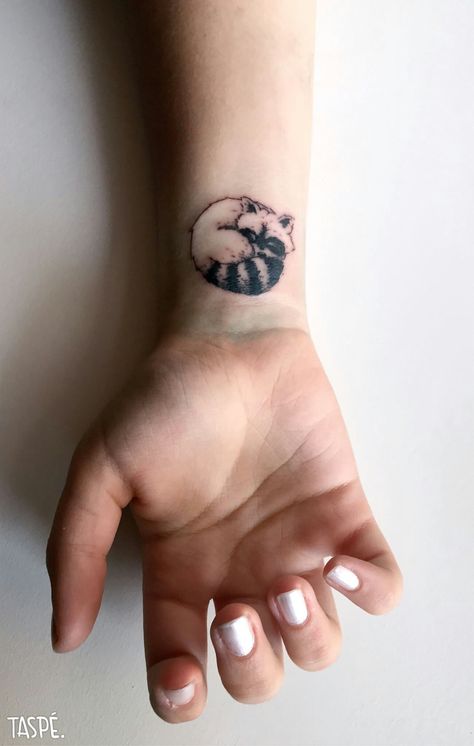 Small Raccoon Tattoo Simple, Racoon Tattoo Simple, Raccoon Tattoos, Racoon Tattoo, Fist Tattoo, Raccoon Tattoo, Minimalist Tattoo Meaning, Small Matching Tattoos, Tato Minimal