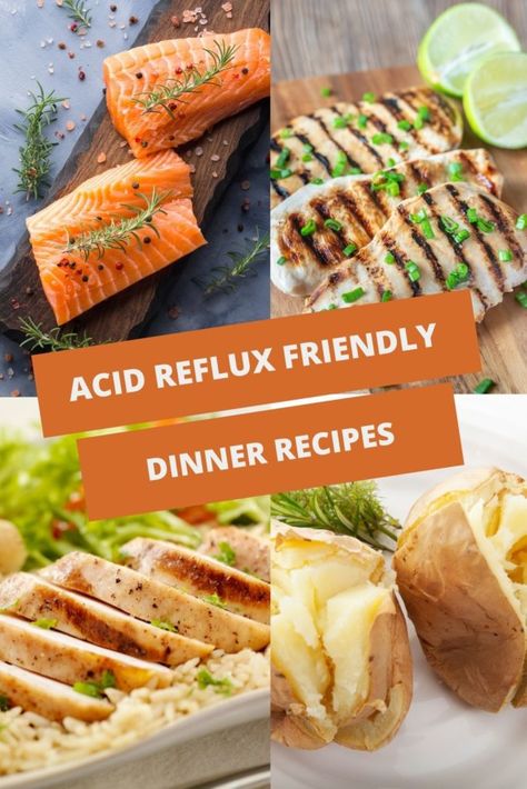 Low Acid Dinner Recipes, Acid Reflux Foods, Reflux Diet Recipes, Low Acid Diet, Gerd Diet Recipes, Acid Reflux Friendly Recipes, Gerd Friendly Recipes, Acid Reflux Diet Meals, Gerd Friendly