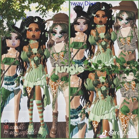 Jungle Dress To Impress, Jungle Outfit, Jungle Dress, Cute Iphone Wallpaper Tumblr, Earthy Style, Dti Ideas, Dti Fits, Dti Outfits, Ghost Pictures