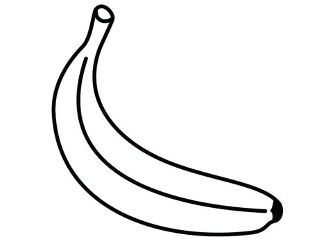 B Is For Banana, Banana Sketch, Toddler Color Learning, Shopkin Coloring Pages, Minion Coloring Pages, Monkey Coloring Pages, Fruit Coloring, Vegetable Coloring Pages, Kids Fruit