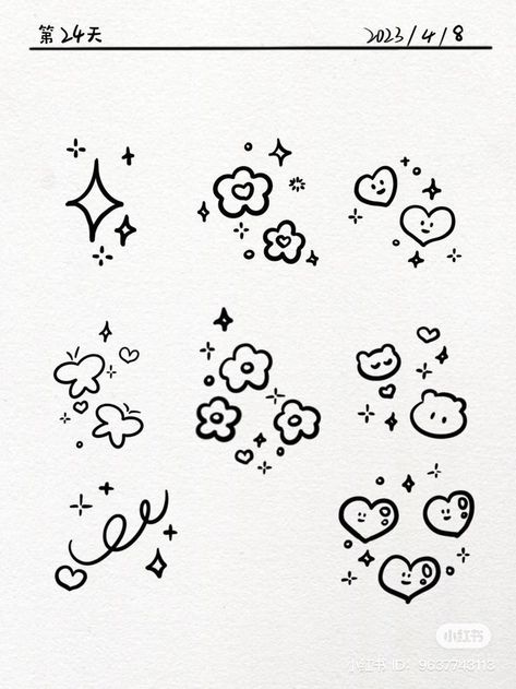 #MiniTattoos #SmallTattooDesigns #TinyTattooIdeas #MinimalistTattoos #SmallInk #TinyTats #LittleTattoos #MicroTattoos #PetiteTattoos #SmallTattooArt Book Art Projects, Symbol Drawing, Cute Easy Doodles, Hand Doodles, Love Scrapbook, Note Doodles, Doodle Frame, Easy Doodles Drawings, Easy Doodle Art