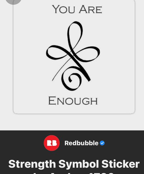 Enough Symbol Tattoos For Women, I Am Strong Enough Tattoo Symbol, Symbol For Strong Woman Tattoo Ideas, Aesthetic Tattoos Arm, Tattoos About Love, Tattoos About Growth, Chakra Tattoos, Daisies Tattoo, Inner Peace Tattoo