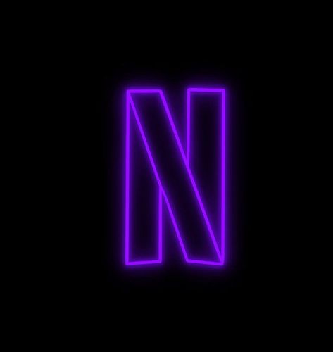 Netflix Netflix Widget, Aesthetic Netflix Icon, Neon Netflix Icon, Netflix Logo Aesthetic, Purple Netflix Icon, Purple Icons Neon, Neon Purple Icons, Pink And Purple App Icons, Purple Neon Icons