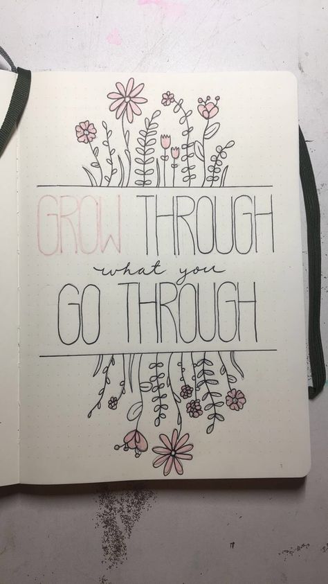 Quote Drawings Inspirational, Journal Quote Writing Ideas, Flower Drawings With Quotes, Bujo Quotes Page Ideas Simple, Journal Of Quotes, Dot Journal Quotes, Quote Doodles Journals, Sketchbook Quotes Inspiration, Lettering For Journaling