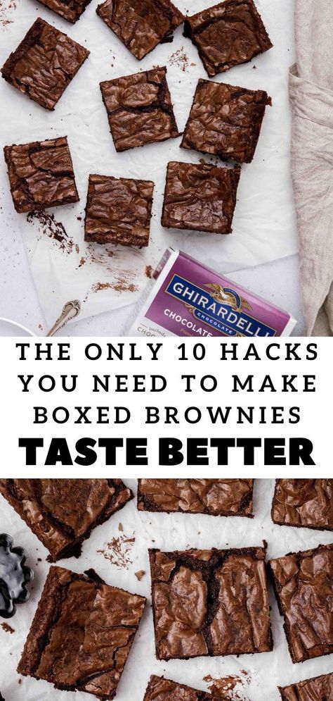 How To Make A Box Brownie Mix Better, How To Fix Up Box Brownies, Enhanced Box Brownies, How To Spice Up Boxed Brownies, Make Box Brownies Taste Homemade, Dunkin Hines Brownie Mix Recipes, Brownies From A Box Taste Better, How To Doctor Up Boxed Brownies, How To Sell Brownies