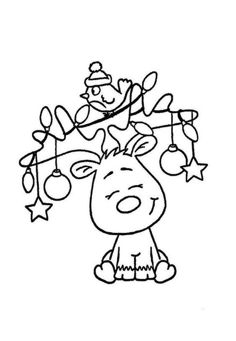 Easy Christmas Drawings, Christmas Coloring Sheets, Christmas Moose, Christmas Doodles, Christmas Drawing, Christmas Coloring Pages, Christmas Embroidery, Xmas Crafts, Doodle Drawings