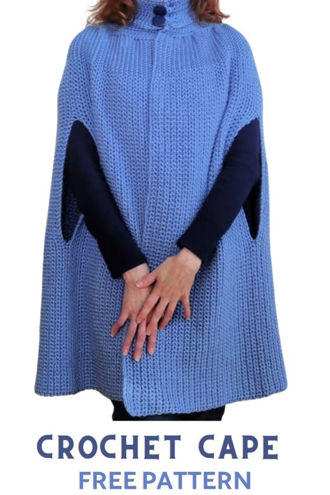 Free Crochet Cape Patterns For Women, Crochet Cape Pattern Free, Cape Coat Pattern, Crochet Capelet Pattern, Knitted Cape Pattern, Crochet Caplet, Crochet Cape Pattern, Crochet Capelet, Crochet Cardigan Pattern Free