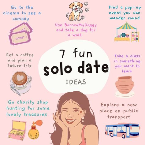 #WomenSelfCare #SelfLoveWomen #SelfCareSunday #WellnessWomen #SelfCareRoutine #MentalHealthWomen #Mindfulness #RelaxationWomen #HealthyHabits #SelfCareTips #SelfCareMatters #SelfCareIsNotSelfish #SelfCareGoals #SelfCareInspiration #BodyPositivity Learn Pottery, Solo Date Ideas, Solo Date, Self Help Skills, Go To The Cinema, Practicing Self Love, Productive Things To Do, Self Care Bullet Journal, Get My Life Together