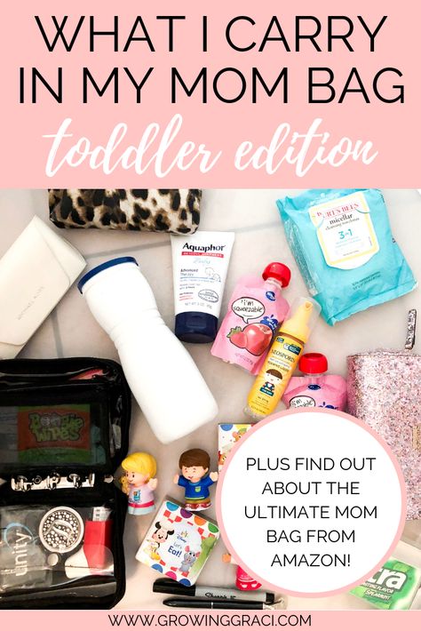 Are you a busy mom to a toddler? Check out my favorite bag for carrying all those extra things for your toddler, plus find out what I carry! Toddler Bag Essentials, Mom Bag Essentials, Week Tracker, Toddler Diaper Bag, Pregnancy Scrapbook, Mom Purses, Toddler Hacks, Diaper Bag Essentials, Belly Photos