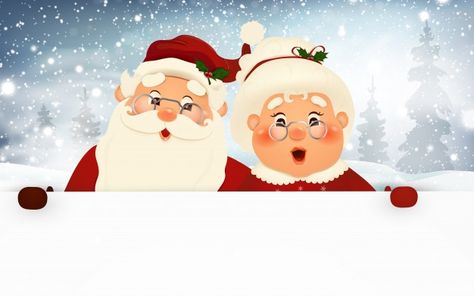 Sr. y sra. claus, feliz navidad | Premium Vector #Freepik #vector #navidad #feliz-navidad #nieve #regalo Xmas Pics, Santa And Mrs Claus, Xmas Pictures, Rudolph Christmas, Mrs Claus, Christmas Cartoons, Holidays Christmas, Dear Santa, Premium Vector