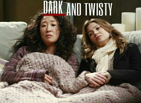 Dark and Twisty logo tattoo idea, from Grey's Anatomy Cristina And Meredith, Meredith And Christina, Christina Yang, Greys Anatomy Funny, Grey Quotes, Laura Palmer, Greys Anatomy Memes, Dark And Twisty, Grey's Anatomy Quotes