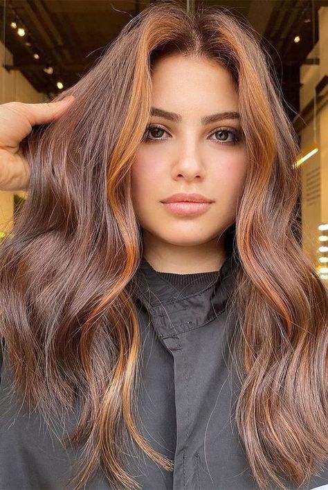 17 Stunning Fall Hair Colors with Curtain Bangs: Embrace the Season’s Beauty Classic Balayage, Mushroom Hair, Money Piece, Ginger Hair Color, Spring Hair Color, Fall Hair Color For Brunettes, Hair Color Auburn, Hair Color And Cut, Spring Hairstyles