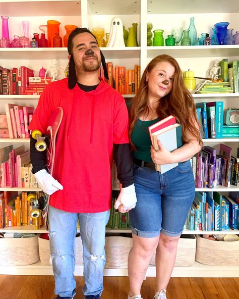 MAX + ROXANNE ❤️ #goofymovie #maxandroxanne #halloweencostume #halloweencostumeideas #costume #costumeideas #couplescostume #couplescostumeideas #halloween2024 #disneycostume #disneybound #disneybounding #disneyhalloween Max And Roxanne Costume, Roxanne Costume, Goofy Movie Costume, Nostalgic Halloween Costumes, Rugrats Costume, The Goofy Movie, Max Goofy, Max Costume, Max And Roxanne