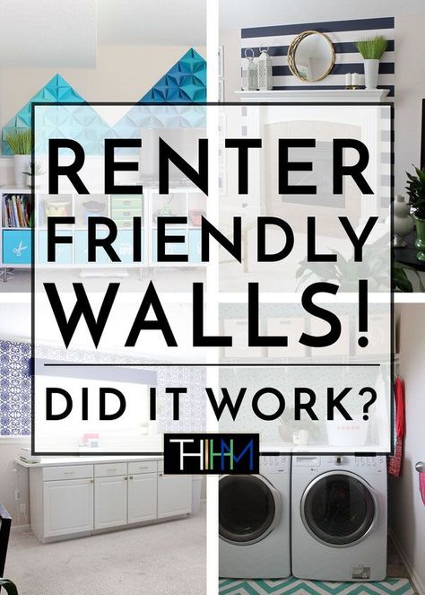 In an effort to not paint any walls, this blogger challenged herself to transform her walls in completely renter-friendly ways. A year later, everything is down off the walls and she's revealing what worked and what didn't! Renter Friendly Decorating, Boho Apartment, Rental Home Decor, Renters Decorating, Apartment Hacks, Apartment Walls, Hit Or Miss, Rental Decorating, Apartment Life