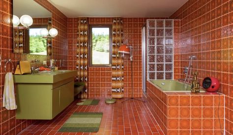 70s Bathroom Decor, 1970s Bathroom, 70s Bathroom, 70s Interior Design, 70s House, 70s Interior, Retro Interior Design, 70s Home, Retro Bathrooms