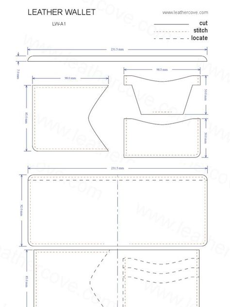 none Leatherworking Patterns, Diy Leather Wallet Pattern, Leather Card Wallet Pattern, Leather Backpack Pattern, Bifold Wallet Pattern, Wallet Pattern Free, Leather Templates, Card Wallet Pattern, Leather Patterns Templates