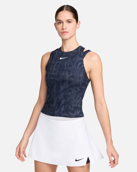 NikeCourt Slam Women's Dri-FIT Tennis Tank Top. Nike.com Tennis Clothing, Nike Tennis Outfits, Tennis Top, Outfit Nike, Tennis Tank Tops, Tennis Outfit, Tennis Tops, Top Nike, Nike Tennis