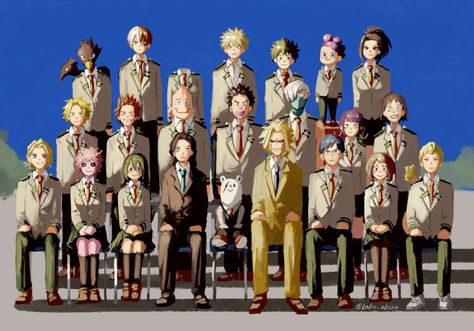 Mha Group Photo, Anime Screencaps Scene, Mha Class 1 A, Class 1 B, Class 1 A, Ochako Uraraka, My Hero Academia Shouto, Hero Wallpaper, My Hero Academia Memes