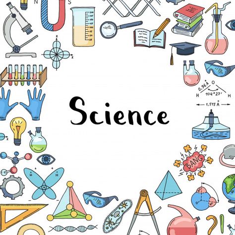 Chemistry Elements, Science Doodles, Project Cover Page, Physics Lessons, خريطة ذهنية, Science Equipment, School Book Covers, Science Icons, Student Cartoon