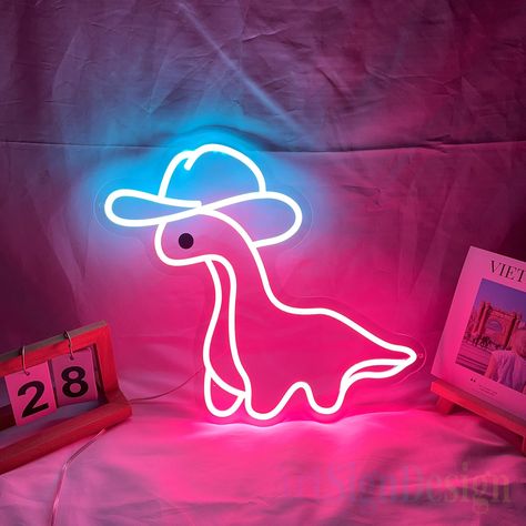 ● About the product: Neon light name: Cowboy Dinosaur Power supply: 12v Input voltage: 110V-240V Base material: acrylic acid -Bottom plate color: transparent -Place of use: indoor/outdoor -Installation method: chain and threaded sleeve -Available colors: red, orange, green, purple, pink, white, warm white, blue, ice blue, yellow, lemon yellow. Please refer to the product color chart. -Recommended occasions: bedroom, game room, SPA, home, bar, bar, nightclub, party, etc ● About Personalization： -If you want to customize other sizes first, please leave a message and let me know, or contact me directly. -For smooth delivery, we need to provide your phone number. ● Packaging： -3D carved neon lights, -USB port (DC 5V) -Neon lights completed, -110-240 volt transformers, -Install screws, chains, Random Things To Buy, Cowboy Dinosaur, Personalized Gifts Kids, Bedroom Neon Sign, Bedroom Neon, Outdoor Installation, Dinosaur Wall Art, Wall Art Personalized, Nightclub Party