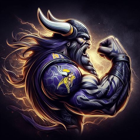 Minnesota Vikings Tattoo, Minnesota Vikings Humor, Viking Football, Minnesota Vikings Wallpaper, Vikings Cheerleaders, Viking Warrior Tattoos, Viking Wallpaper, Vikings Logo, Minnesota Vikings Logo