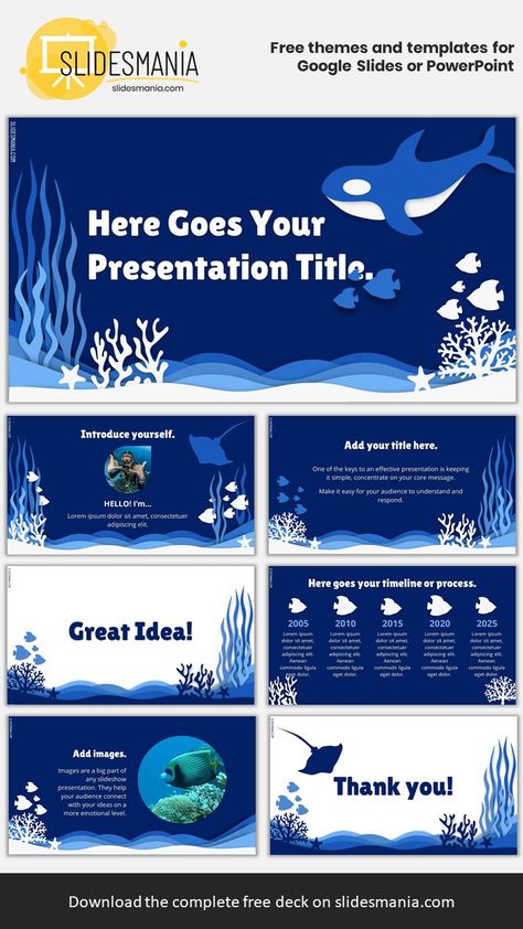 Sea Template, Free Powerpoint Presentations, Power Points, Presentation Slides Design, Effective Presentation, Powerpoint Slide Designs, Slides Design, Ppt Design, Powerpoint Design Templates