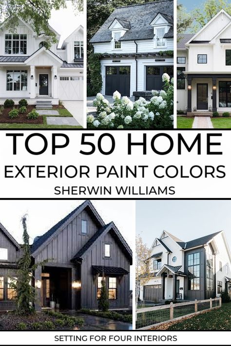 Top 50 Exterior Home Paint Colors From Sherwin Williams Paint Color Pallets For The Home, Exterior Home Paint Colors, Tudor Exterior Paint, Outside House Paint Colors, Outside Paint Colors, Home Exterior Paint, Outdoor Paint Colors, Outside House Paint, Exterior Paint Combinations