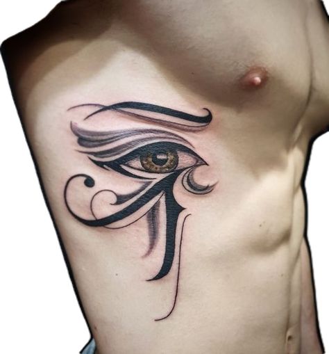 The Eye of Horus is easy to draw, but its meaning is not as simple as it seems. Find out how this tattoo will affect your life and where it's best to get it. Tattoo Background Filler, Sleeve Filler Ideas, Eye Of Ra Tattoo, Filler Tattoo Designs, Eye Of Horus Tattoo, Egyptian Eye Tattoos, Horus Tattoo, All Seeing Eye Tattoo, Skull Rose Tattoos